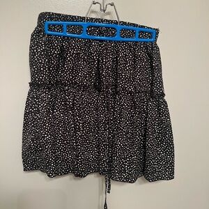 Black skirt with white dots